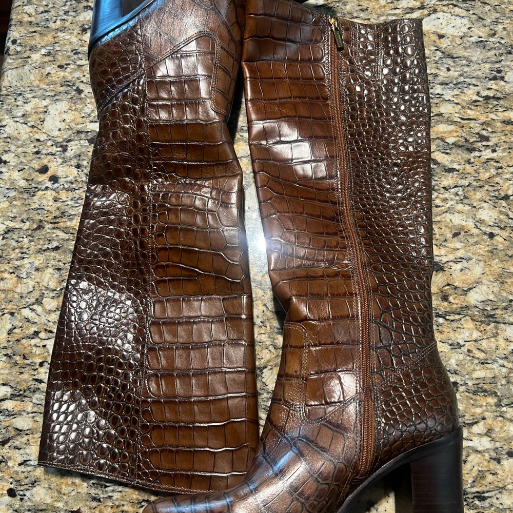 Vince Camuto x Fashion Jackson Tall Shaft Leather Boots Pearlanie - Cocoa - Picture 7 of 7